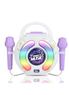 اشتري Kids Karaoke Machine with 2 Microphones, Karaoke Machine for Kids Age 4-12, Play Microphone for Kids Ages 3-5, Toddler Microphones Toy for Singing, Great Birthday Gift for Boys, Girls في الامارات