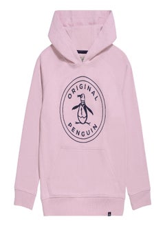 Buy Original Penguin Raglan Stamp Hooded Sweater Pink in Saudi Arabia