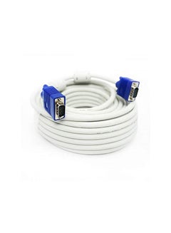Buy VGA CABLE 15 METER (MALE/MALE) WHITE COLOR in Saudi Arabia