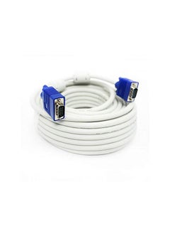 اشتري VGA CABLE 15 METER (MALE/MALE) WHITE COLOR في السعودية