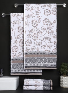 Buy Raymond Home Towel Gift Sets 550 GSM 2 Bath & 2 Hand Towels Super Soft  Pure Cotton (75 x 150 cm(2) + 40 x 60 cm (2)) Towel in UAE