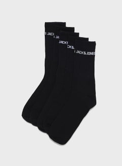 Buy 5 Pack Logo Crew Socks in UAE