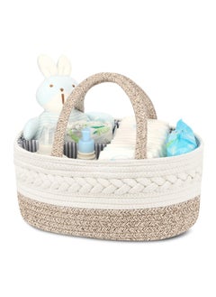 Buy Diaper Caddy Organizer For Baby - 100  Cotton Rope Baby Basket Changing Table Diaper Storage Caddy   Portable Diaper Caddy For Baby Stuff  Best Baby Shower Gifts in UAE