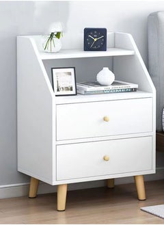 Buy Nightstand Bedside Table End Side Table with Storage Drawer White Accent Table Easy Assembly Bedside Storage Cabinet Organizer for Living Room Bedroom Office in Saudi Arabia