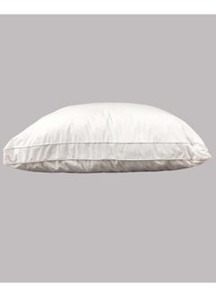 Buy A feather-like hotel pillow that provides you with super soft microfiber, size 75 x 50 cm - white in Saudi Arabia