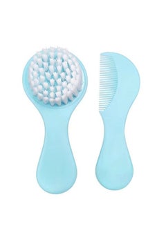 Buy Baby Comb And Brush Set Blue in UAE