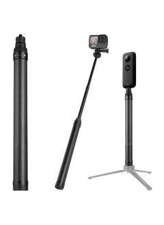 اشتري Ultra light carbon fiber self timer rod invisible rod detachable extension rod single foot في الامارات