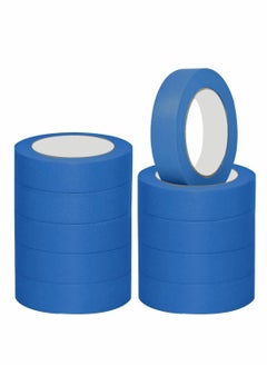 Buy 10 Rolls Blue Masking Tape for Painting and Decorating, 25mm Wide, 20m Long, Ideal for Professional and DIY Use, Multi-Surface Crafting and Body Spraying in UAE