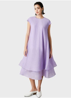 Buy Ruffle Knitted Dress in Saudi Arabia