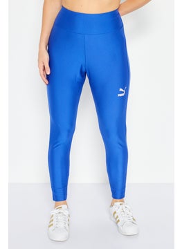 اشتري Women Sportwear Fit Brand Log Training Leggings, Royal Sapphire في الامارات