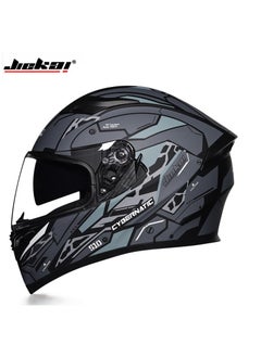 اشتري New Double Mirror Helmet Semi Full Cover Four Seasons Motorcycle Helmet في السعودية