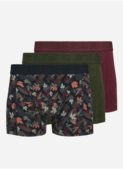 Buy Pack of 3 - Printed and Plain Assorted Trunks in Saudi Arabia