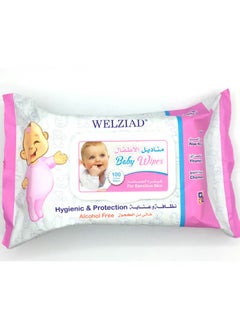 Buy Gentle daily wipes with aloe vera, vitamin E and chamomile flower 100 Wipes For sensitive skin in Saudi Arabia