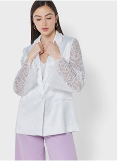 Buy Lace Sleeved Blazer in UAE