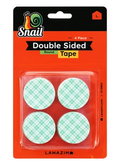 Buy Snail 4-Piece Double Sided Adhesive Tape  - Round shape in Saudi Arabia