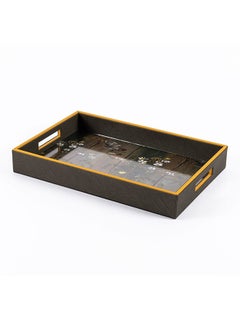 Buy Forest Decorative Tray, Brown - 46x30.5x5 cm in UAE