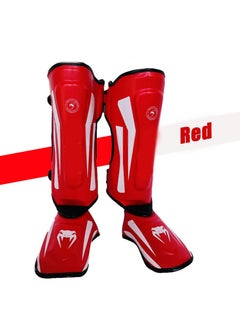 اشتري Kickboxing Boxing Shin Guards , Leg Instep Protection Pads , Premium High Quality Leather , MMA Martial Arts kicking Sparring Training Gear, Suitable for Boxing Training Karate Taekwondo ,S Size في السعودية