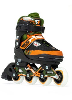 Buy SFR Pixel Adjustable Inline Skates  Green/Orange in Saudi Arabia