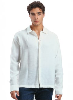 اشتري Full Buttons Regular Fit Summer White Shirt في مصر