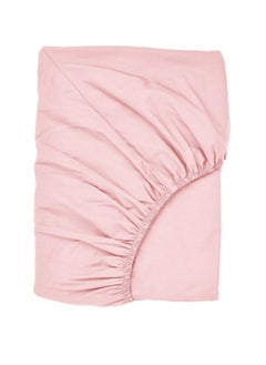 Buy Fitted Sheet Light Pink 90x200 Cm in Saudi Arabia