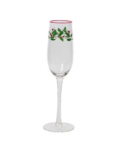 اشتري Kaemingk Drinkglass Glass Holly Leave Decal Rim 24Cm, 1 Piece في الامارات