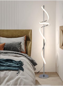 Buy Modern Silver LED Standing Floor Lamp in UAE