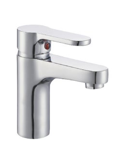 Buy Polished Brass Sleek Basin Mixer Faucet Chrome DM-1022 in Saudi Arabia