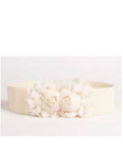 Buy Decorative Female Simple All Kinds Of Elastic Belt rose Elastic Waist Seal 60g Beige in UAE