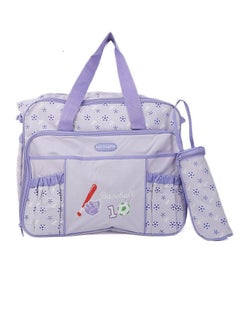 Buy Diaper bag backpack Multi-Function Waterproof Travel Backpack Nappy Bags for Baby Care, Large Capacity -purple in UAE
