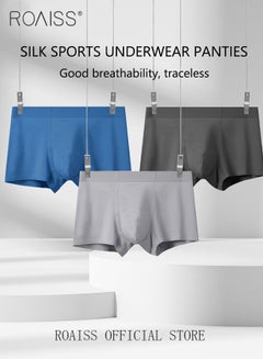 Buy Men Boxers 3 Pack Set Trend Men Teenage Boys Underwear Short Briefs High Elastic Classic Underwear in Saudi Arabia