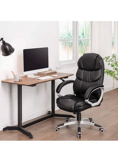 Buy Songmics Black Obg24B Newly Desiged High Back Chair for Home Office, Meeting Room, Home, Living Room in UAE