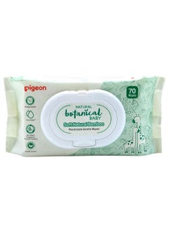 Buy Pigeon Natural Botanical Plantmade Gentle Soft Natural Bamboo Baby Wipes, Pack of 70's in Saudi Arabia