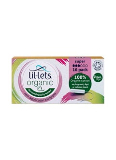 اشتري Lil-Lets Organic Non-Applicator Super White 16 Tampons في الامارات