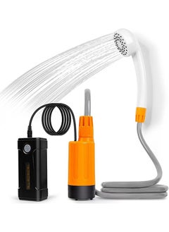 اشتري Portable Camp Shower, Camp Shower Pump with Detachable USB Rechargeable Batteries, Portable Outdoor Shower Head, Pumps Water from Bucket Into Steady, Gentle Shower Stream,for Camping, Traveling في السعودية