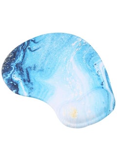 Buy Wrist Rest Mouse Pad(Marble Blue Gold) in Saudi Arabia