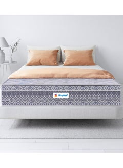 اشتري Sleepwell Spine Plus Regular | Visco Rebonded Foam | Queen Bed Size | Bonnell Spring | Neem Fresche Technology | Anti Sag Mattress (200L x 160W x 20H cm) في الامارات