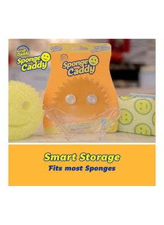 Buy The Sponge Holder - Daddy Caddy - Sink Sponge Holder with Suction Cups for Smiley Face Sponge - Sink Organizer for Kitchen and Bathroom - Self Draining & Dishwasher Safe - 1ct in Saudi Arabia