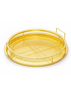 Buy Metallic gold 2-piece non-stick frying pan set in Saudi Arabia