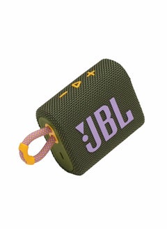 Buy jbls Go 3 Portable Waterproof Speaker with , Powerful Audio, Punchy Bass, Ultra-Compact Size, Dustproof, Wireless Bluetooth Streaming, 5 Hours of Playtime - Army green in Saudi Arabia