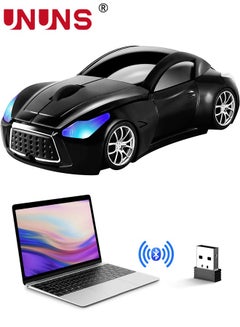 Buy Wireless Mouse,2.4GHz Cool Sport Car Shape Optical Mobile Mouse,Cordless Mice With USB Receiver,1600DPI 3 Adjustable Buttons,Slim Slient Computer Mouse,Precise Control PC/Laptop/Notebook,Black in UAE