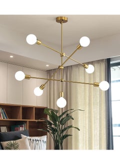 Buy 6 head Nordic Modern Iron Chandelier Creative Personality Ceiling light for Living Room Dining Room Bedroom in UAE