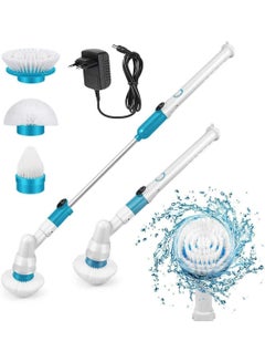 Buy Electric Spin Scrubber, Adjustable Extended Handle Cordless Cleaning Brush, Powerful Shower Scrubber with 3 Spin Brush Heads, Rechargeable Multi-Use Scrubber for Bathroom Tub, Floor in Saudi Arabia