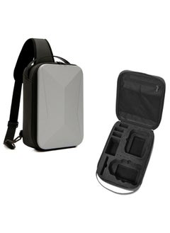 Buy For DJI Mini 4 Pro Drone BKANO Hard Shell Chest Bag Shoulder Bag(Silver) in UAE