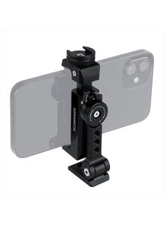 اشتري Arnarkok Metal Phone Tripod Mount w Rotatable Cold Shoe,360 Rotation & Tilt Angle,Compatible with iPhone Cell Phone Tripod Mount Adapter, Phone Mount for Tripod,Tripod Phone Mount,Video Vlogging Rig في الامارات