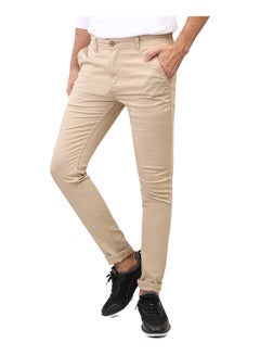 Buy Coup Slim Fit Chino Pants For Men Color Beige in Egypt