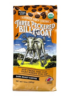 اشتري Raven's Brew Coffee Bold Organic Coffee Dark Roast Whole Bean - Organic Three Peckered Billy Goat 12oz في الامارات