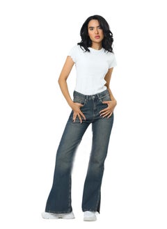 Buy Flare Leg Denim Jeans Pants For Women in Egypt