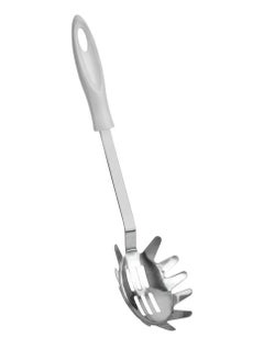 اشتري Stainless Steel Spaghetti Spoon-Silver,White-72/257915 Inch في الامارات