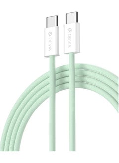 Buy DEVIA Smart Series PD Cable 60W Woven 1M Combatable with all android and iPhone 15 - 16 series  Built-in smart switching chip Nylon braided for better durability  charging and data cable - GREEN MP81 EC325 in Egypt