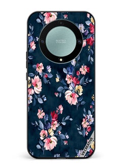 اشتري Protective Case Cover For Honor X9a A Navy Floral Print With Brightly Coloured Pink And Yellow Flowers On It Design Multicolour في الامارات